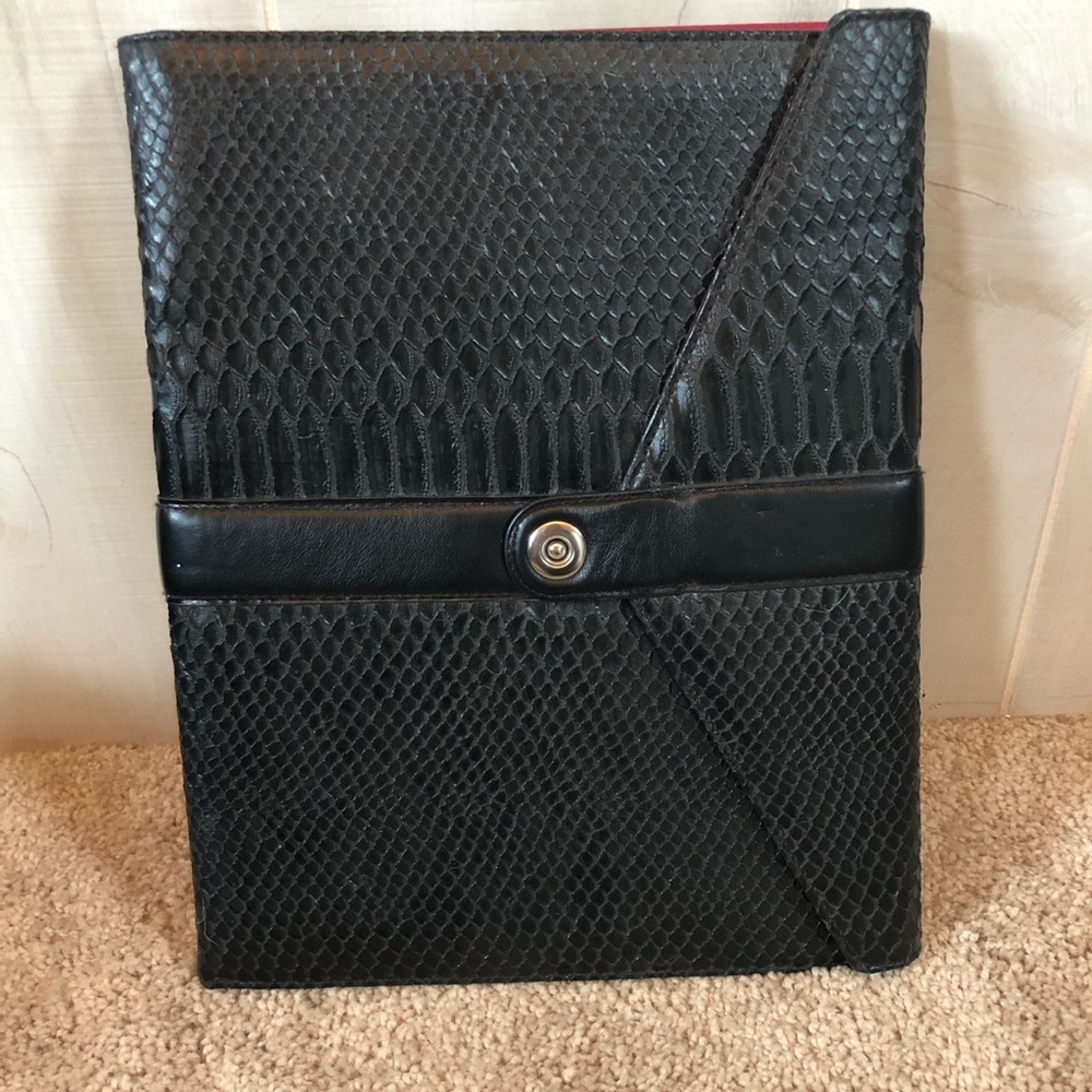 Faux snakeskin notebook holder/organizer